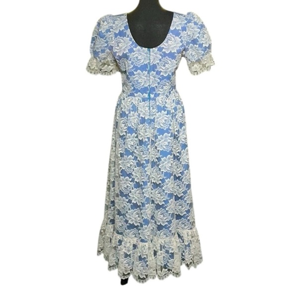 Handmade Vintage Costume Floral Lace Dress - Picture 3 of 15